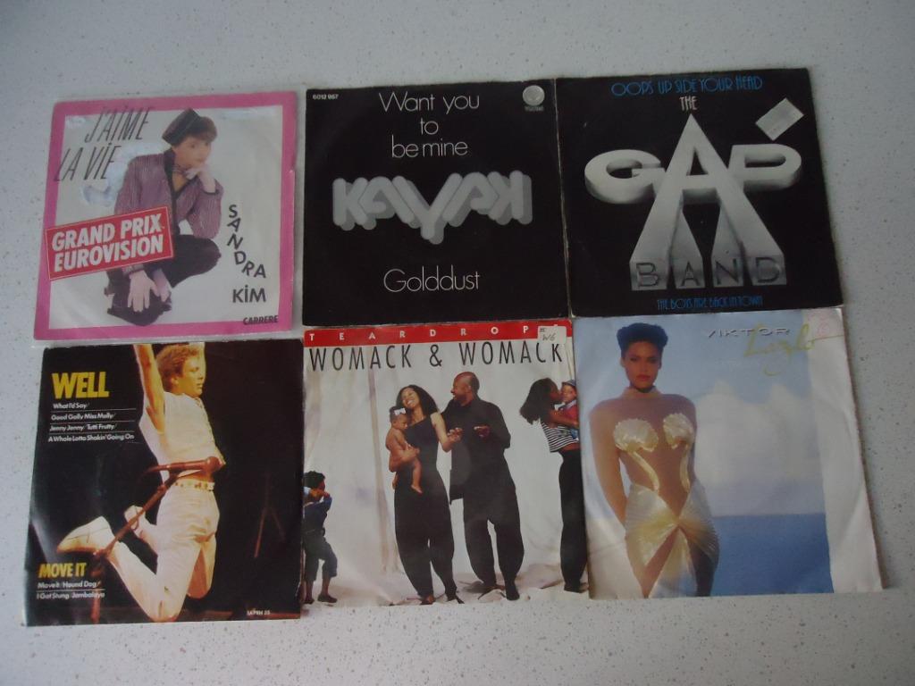 Part 174 - 6 Singles van Sandra Kim, Kayak, The Gap Band,, Cd's en Dvd's, Vinyl Singles, Gebruikt, Pop, Ophalen of Verzenden