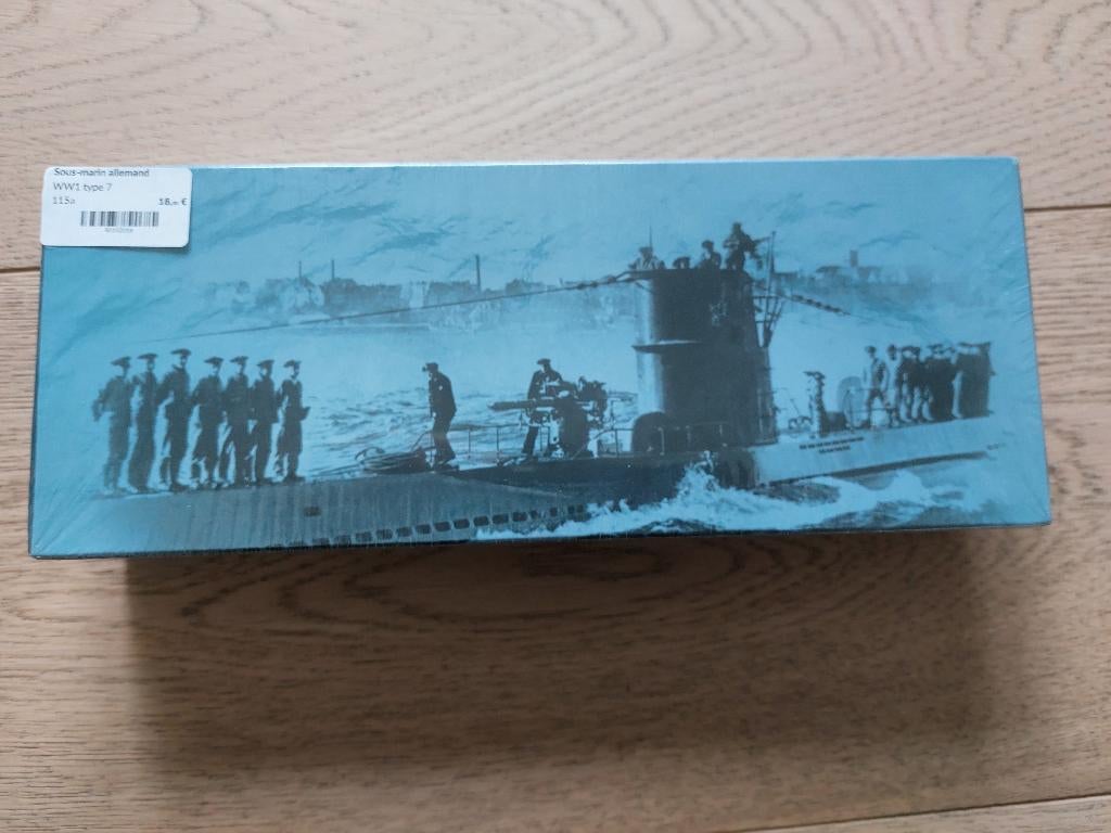 Maquette métal sous-marin allemand WW1 type 7, Enlèvement ou Envoi, Marine