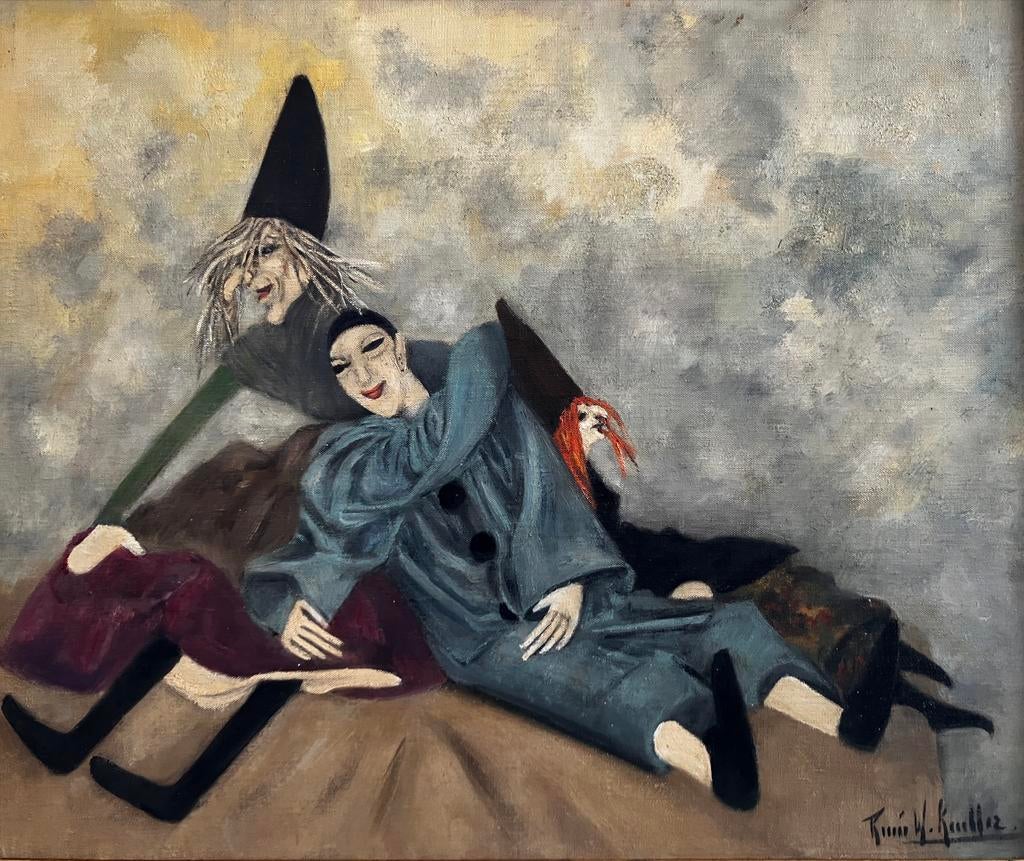Olieverf op hardboard Renée Keuller (1899-1981), Antiek en Kunst, Ophalen