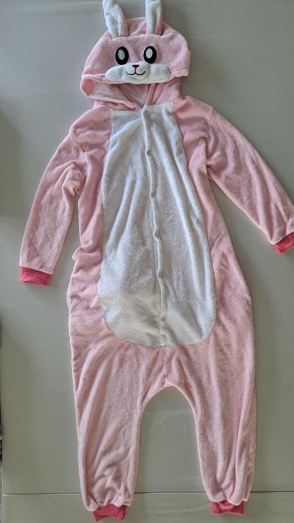 onesie roze konijn (XS/S), Ophalen of Verzenden, Zo goed als nieuw, Jongen of Meisje
