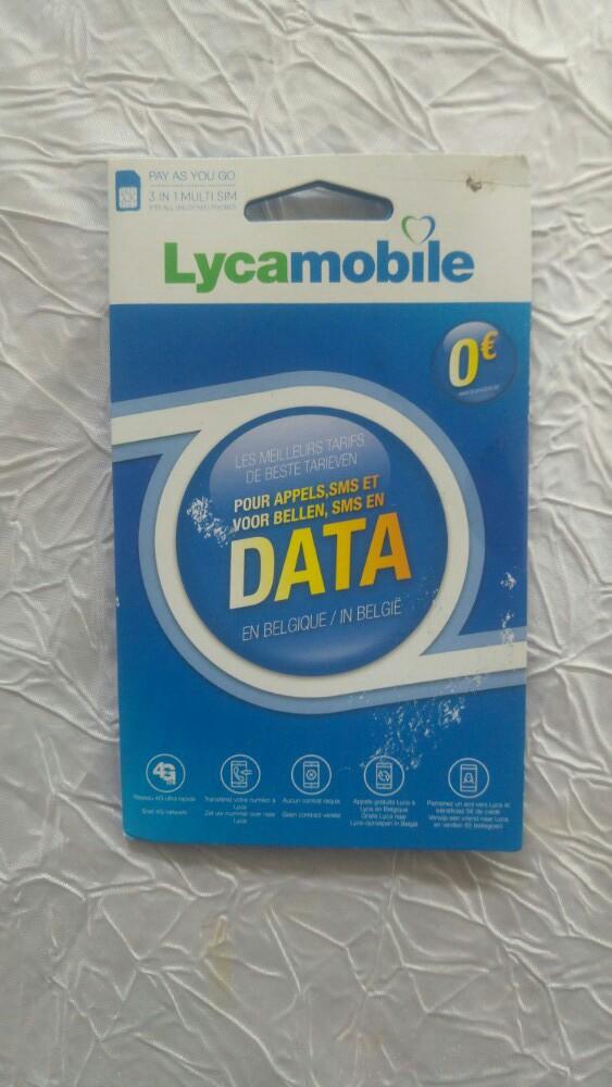 Vintage carte sim téléphone lycamobile non ouverte, Enlèvement ou Envoi