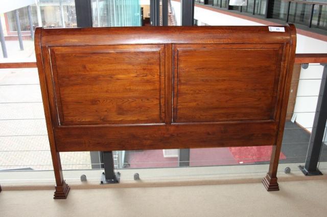 NIEUW massief eiken HOOFDEIND headboard Eichholtz flamant, Ophalen, Bruin, Tweepersoons, Zo goed als nieuw