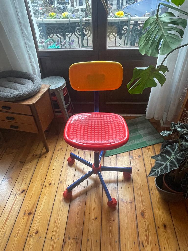 Chaise de bureau vintage IKEA, Enlèvement, Utilisé, Bleu, Chaise de bureau