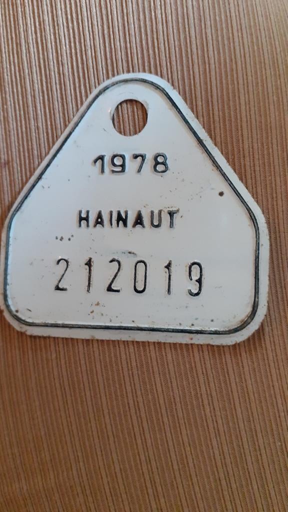 plaque de velo hainaut 1978, Enlèvement ou Envoi, Utilisé
