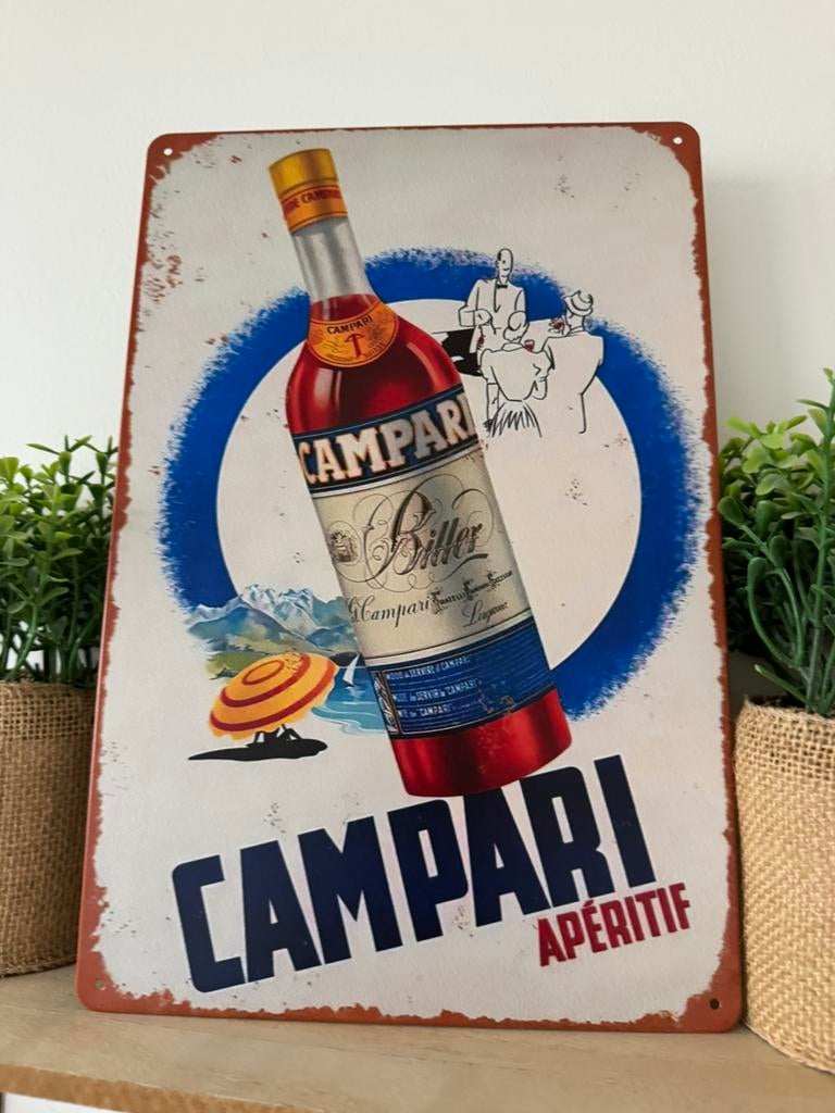 Metalen reclamebord Campari, Verzamelen, Merken en Reclamevoorwerpen, Ophalen of Verzenden, Nieuw, Reclamebord