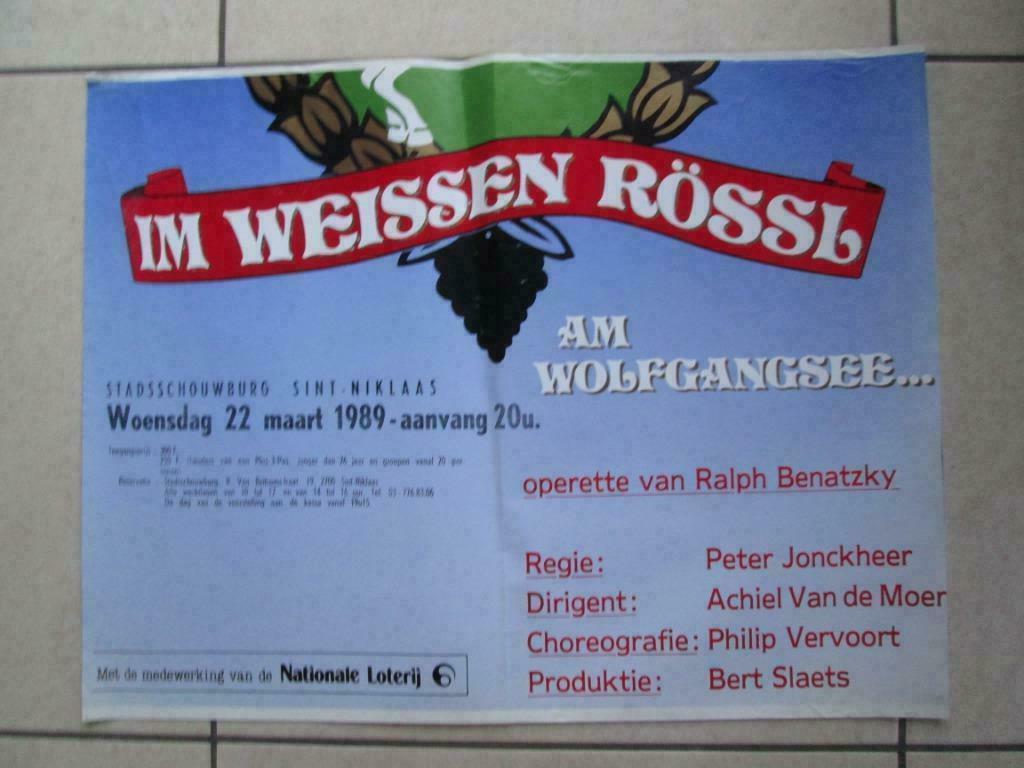 oude affiche 'Im Weissen Rössl" - 1989, Enlèvement ou Envoi