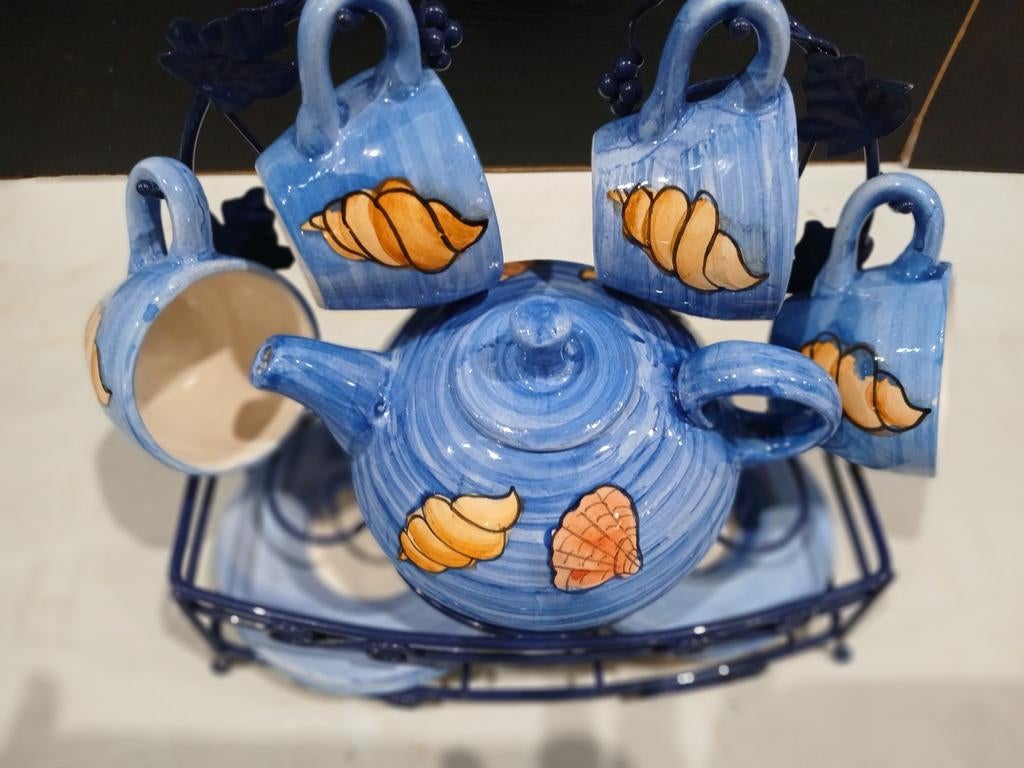 Theeservies 6 personen, Antiek en Kunst, Antiek | Servies los, Ophalen of Verzenden