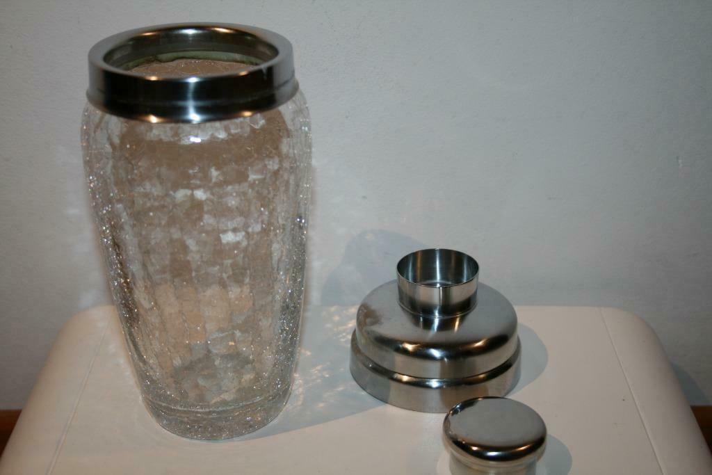 Vintage - Glazen Cocktailshaker 1950, Ophalen of Verzenden, Zo goed als nieuw