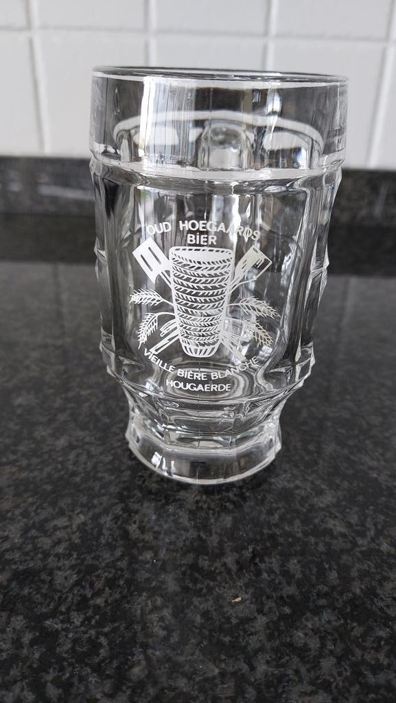 Verre Hoegaard ancien avec poignée - 7 pièces, Enlèvement ou Envoi, Utilisé, Verre à bière
