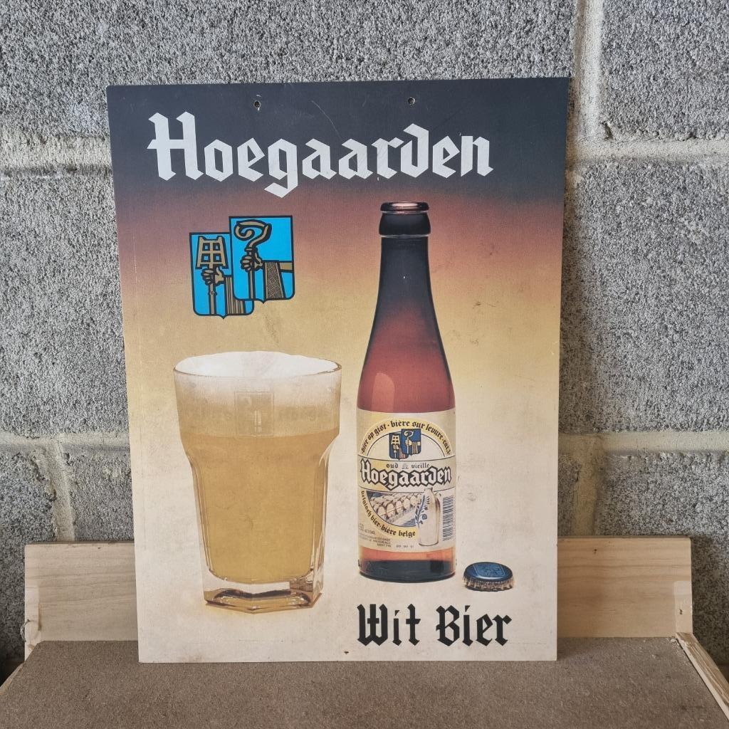 Publicité Hoegaarden (modèle 1), Enlèvement ou Envoi, Utilisé, Panneau, Plaque ou Plaquette publicitaire, Autres marques