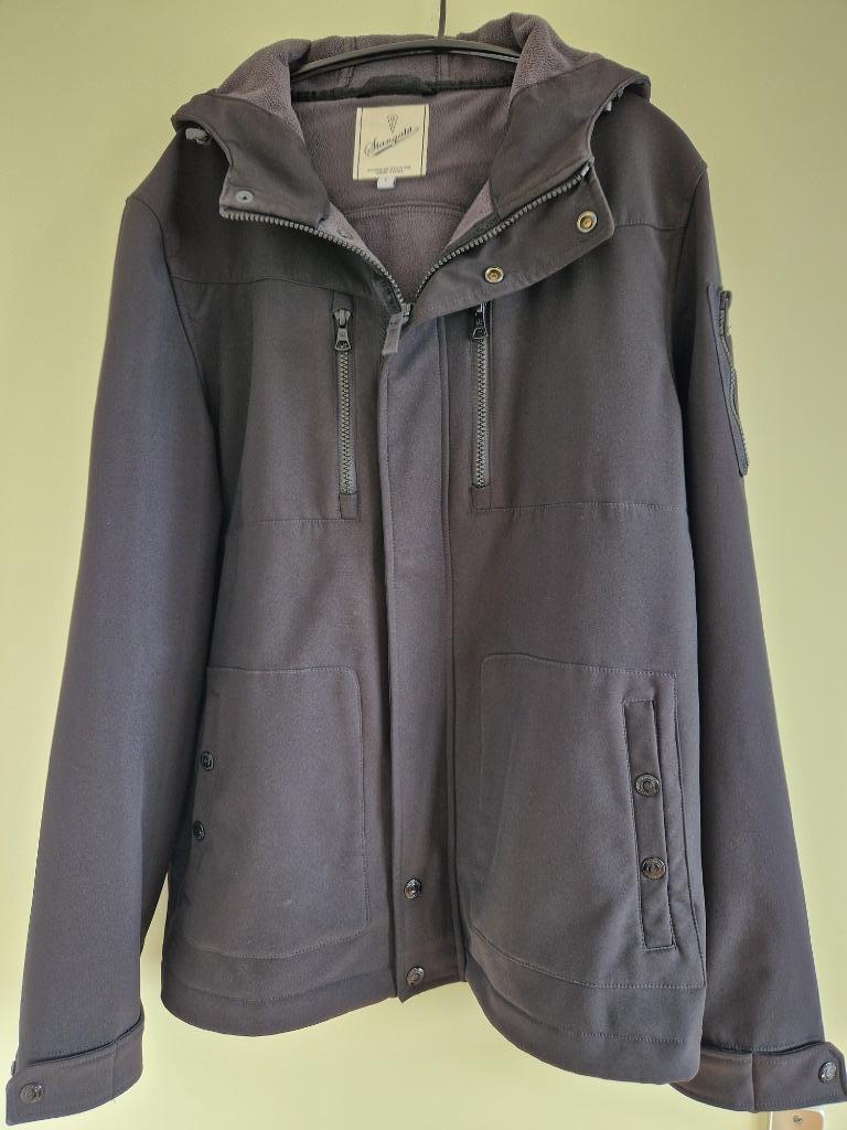 Stangata softshell jas heren zwart met capuchon maat M / L, Stangata, Maat 48/50 (M), Zwart, Ophalen of Verzenden