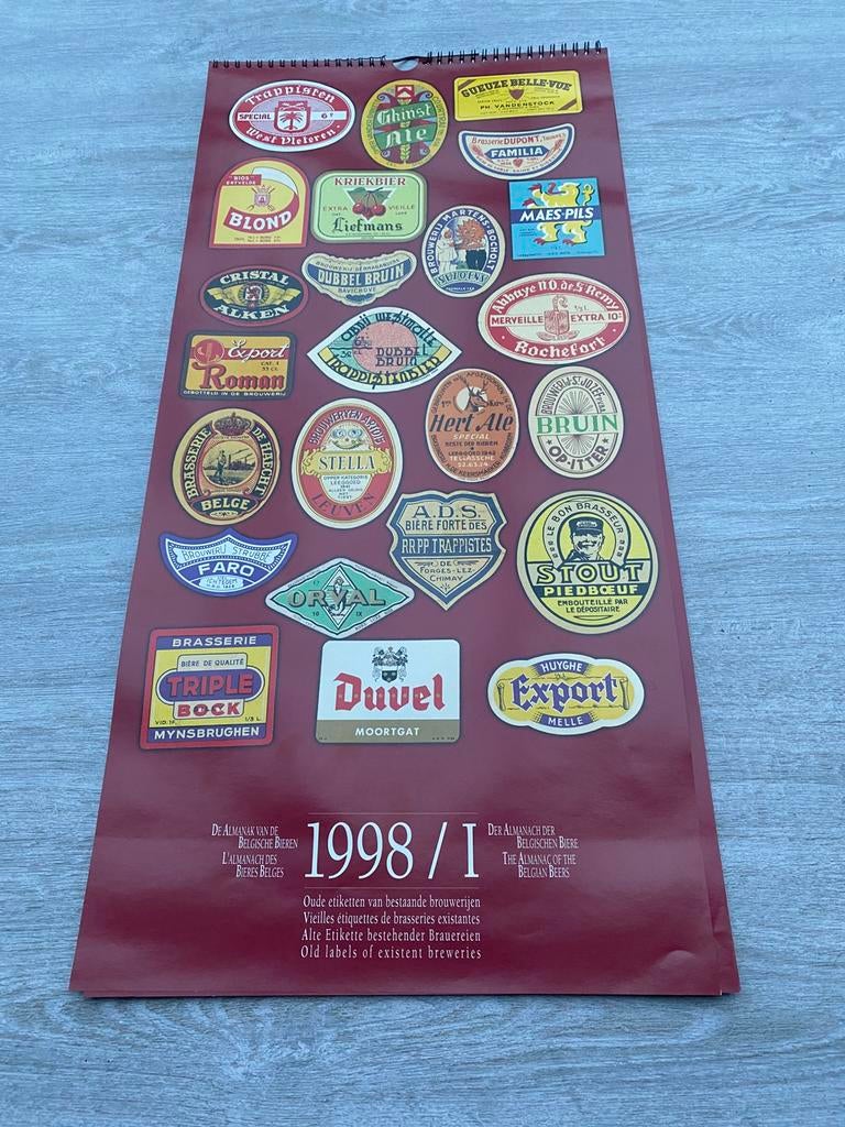 Bier-etiketten kalender, Diversen, Ophalen, Zo goed als nieuw