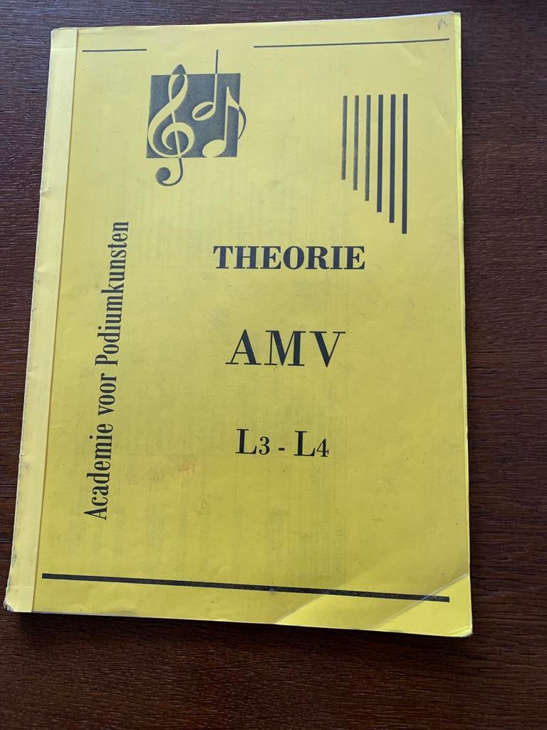 Theorie AMV L3-L4, Boeken, Muziek, Ophalen of Verzenden, Zo goed als nieuw