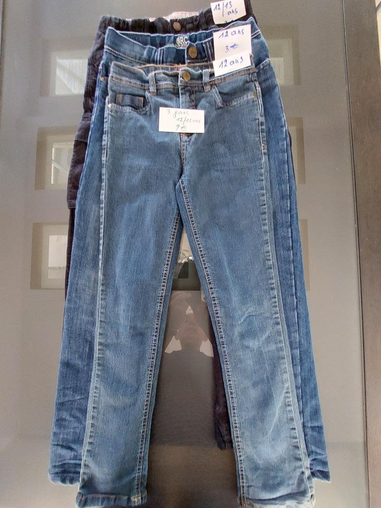 LOT DE 3 JEANS 12/13 ans, Ophalen, Gebruikt