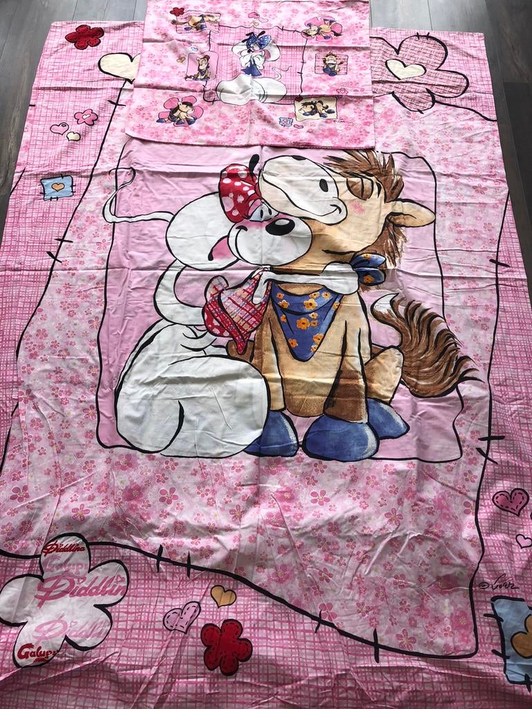 Housse de couette et taie d'oreiller Diddlina, Drap-housse ou Taie d'oreiller, Garçon ou Fille, Enlèvement ou Envoi, Rose