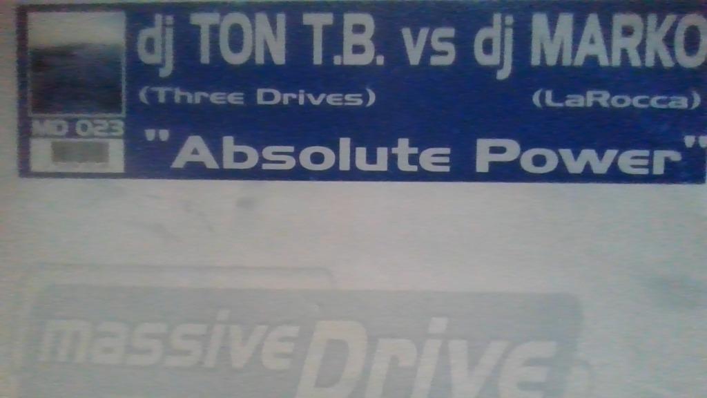 DJ TON T.B. VS. DJ MARKO " ABSOLUTE POWER "(MD023), Verzenden, Zo goed als nieuw, 12 inch, Techno of Trance