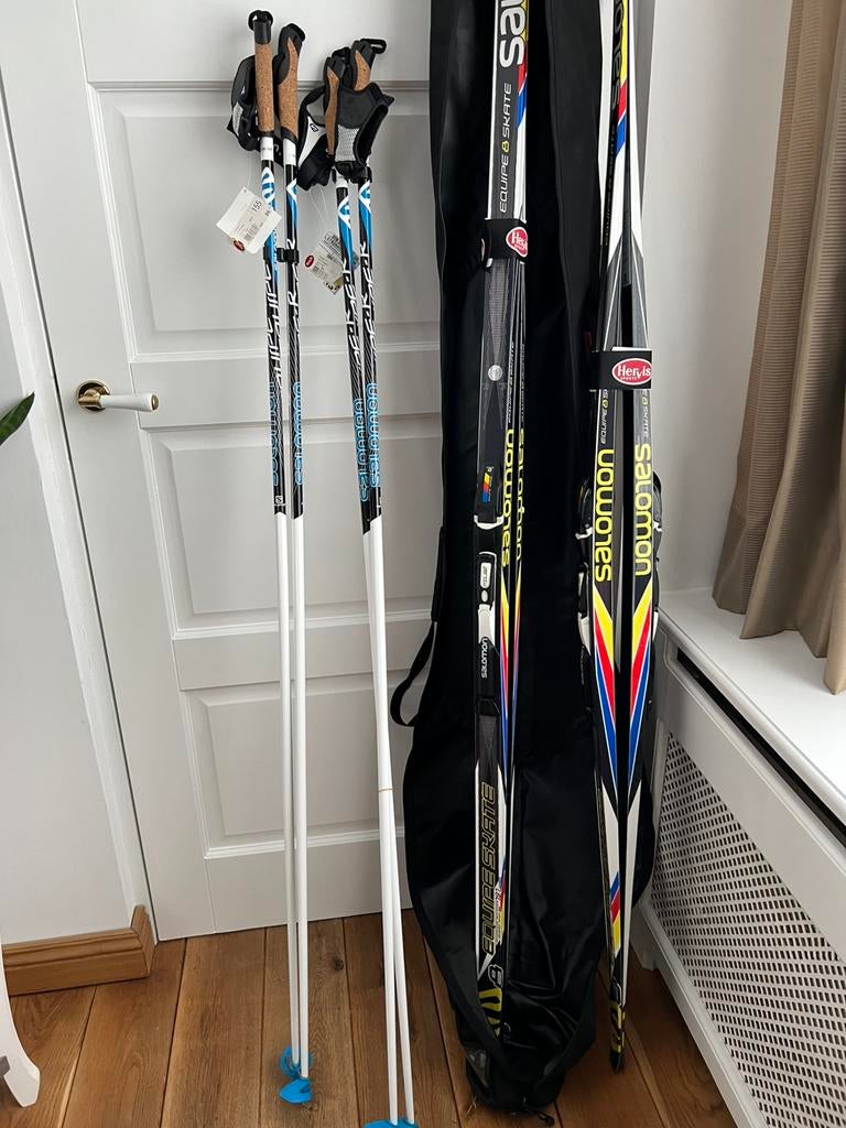 2 nieuwe complete sets Salomon langlauf skate ski’s, Ophalen, 160 tot 180 cm, Langlaufen, Nieuw