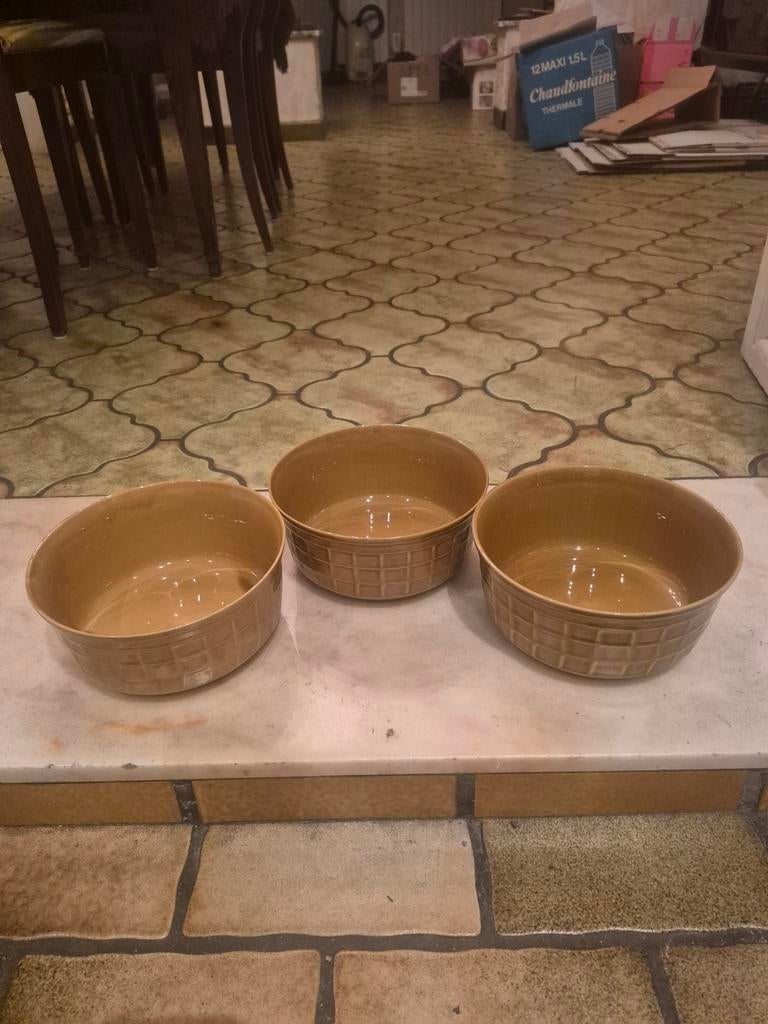 Lot de 3 bols vintage en faïence de Tulowice., Enlèvement