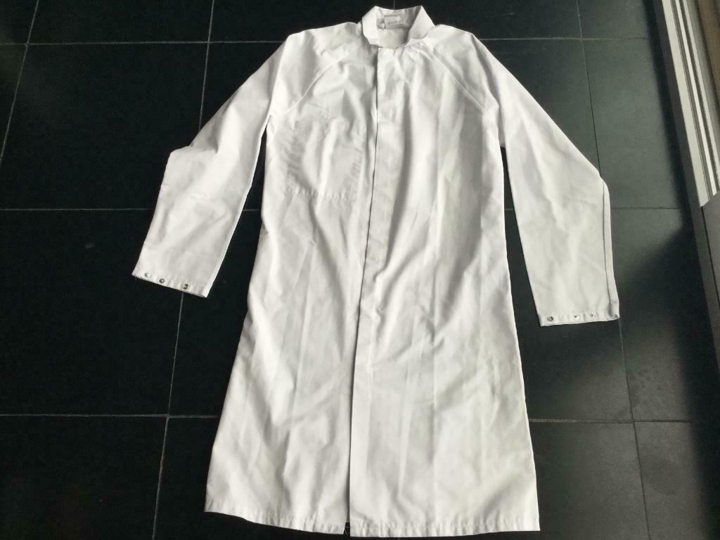Witte katoenen schort mt. XS, Diversen, Ophalen of Verzenden, Zo goed als nieuw