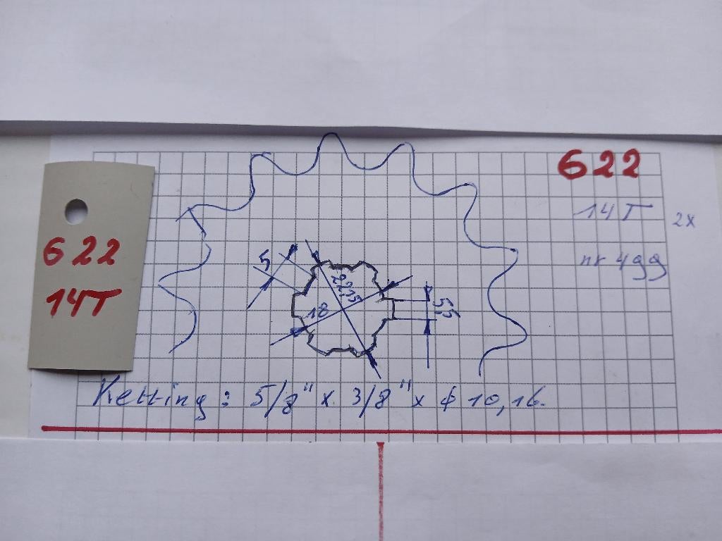 G22 Primair kettingwiel, Ophalen of Verzenden, Nieuw