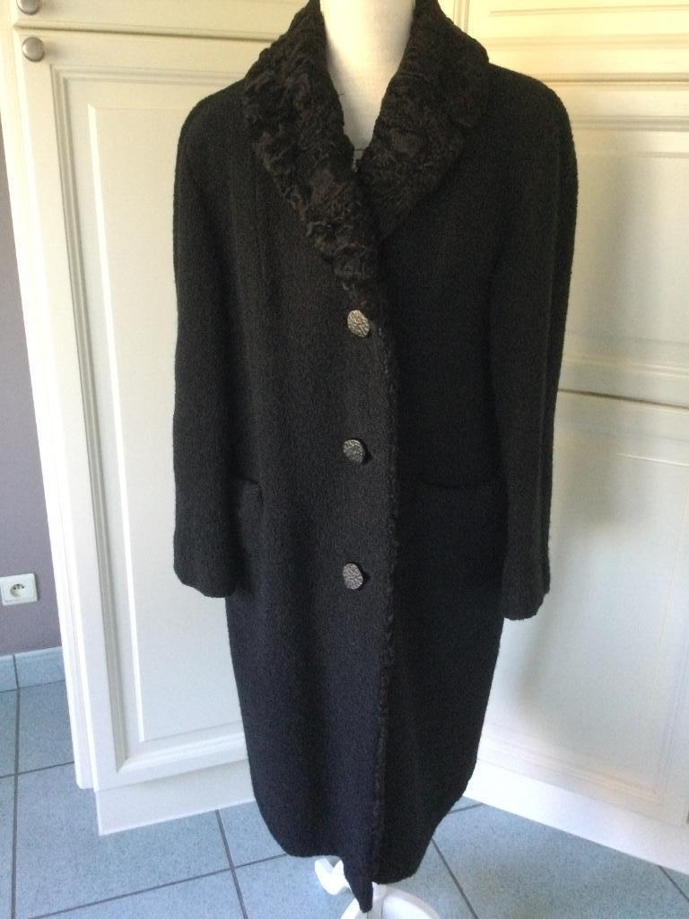 Exclusieve Mantel (vintage), Enlèvement ou Envoi, Porté, Taille 38/40 (M), Noir