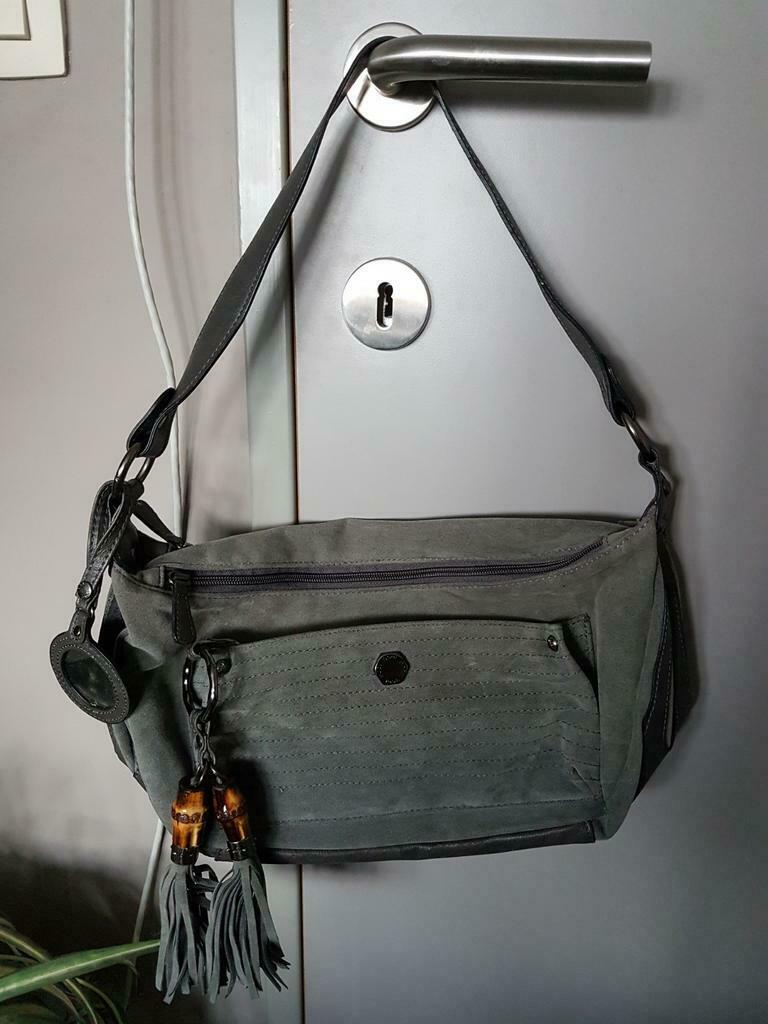Grijze handtas van Boo, Handtassen en Accessoires, Tassen | Damestassen, Ophalen of Verzenden, Gebruikt, Grijs, Handtas