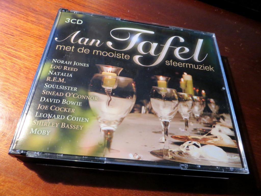 3 CD-BOXSET - AAN TAFEL MET DE MOOISTE SFEERMUZIEK - BOWIE, Verzenden, Zo goed als nieuw, Pop