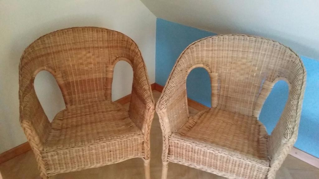 Rieten stoelen, Ophalen, Bruin, Riet of Rotan