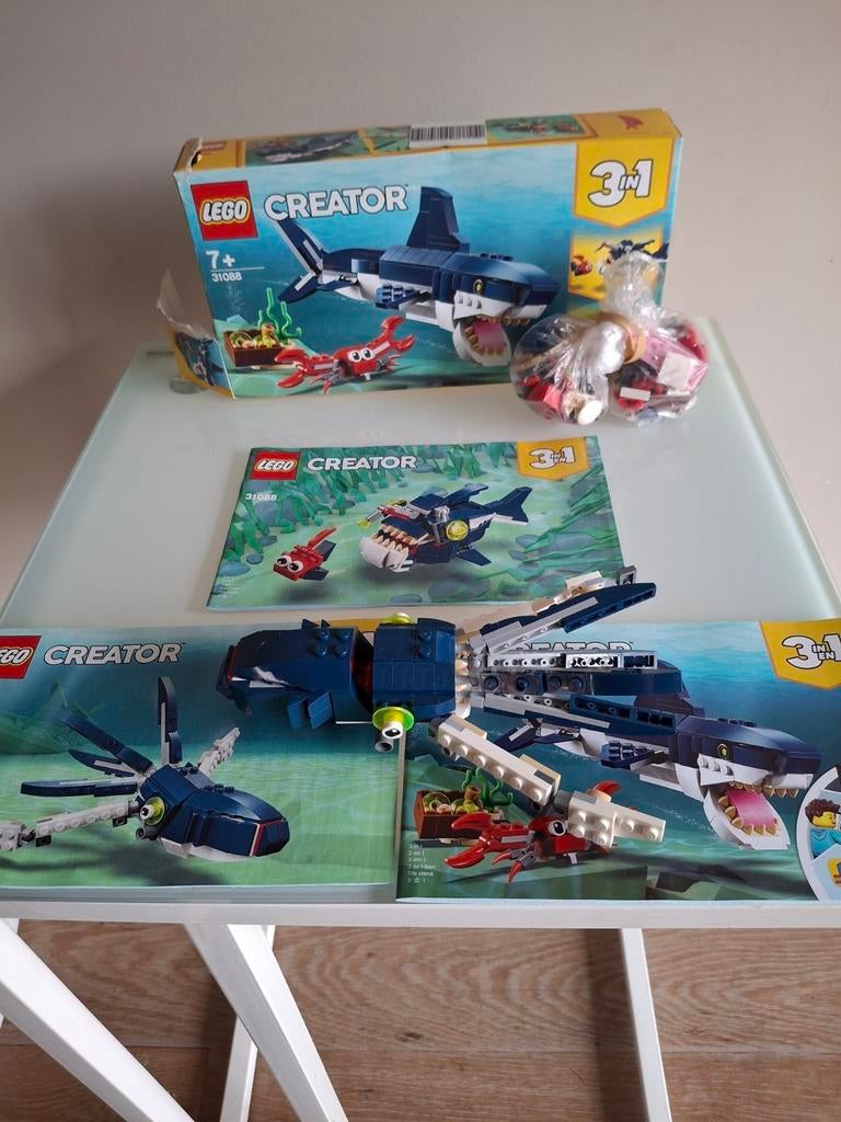 Lego creator 31088 zeewezens 3in 1, Ophalen, Zo goed als nieuw, Lego