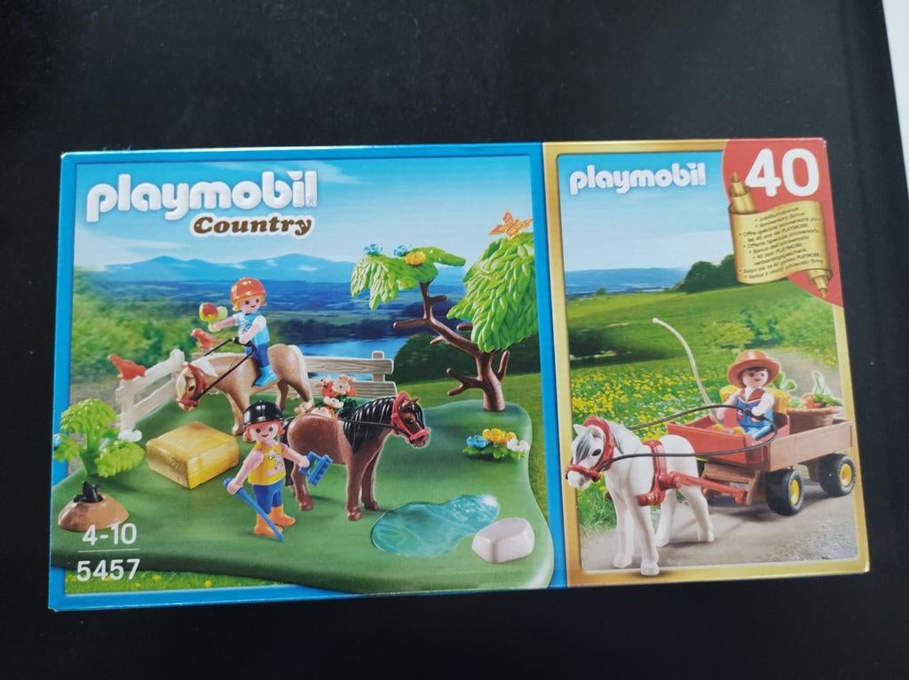 Playmobil 5457, ponnyweide met hooiwagen, nieuw, Ophalen of Verzenden, Nieuw, Complete set