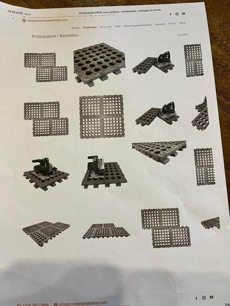Modderplaten op te halen, Ophalen of Verzenden