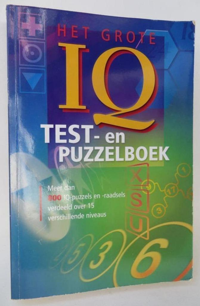Het grote IQ test- en puzzelboek, Ophalen of Verzenden, Gebruikt, Puzzelboek