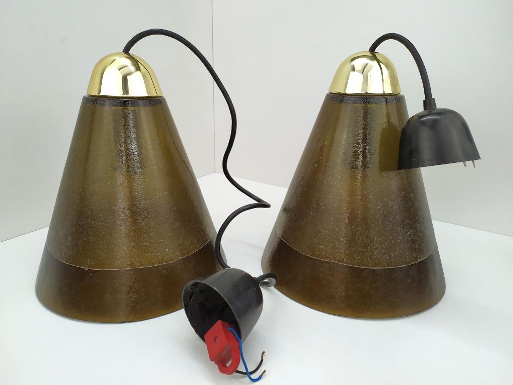 retro Peill en Putzler design lamp vintage hanglamp, Ophalen of Verzenden, Zo goed als nieuw, Glas