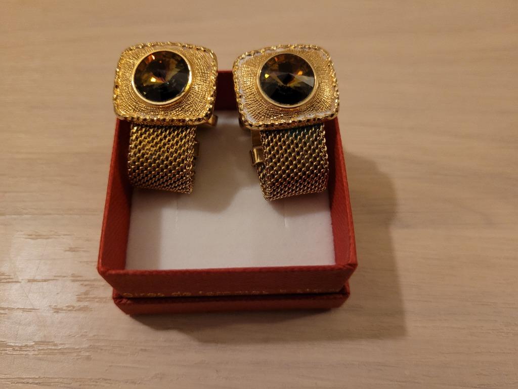 bouton de manchette 18 carat vintage année, Enlèvement ou Envoi, Comme neuf, Or