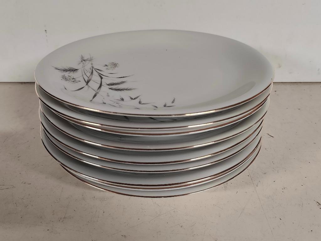 Lot van 9 vintage borden Scherzer Bavaria Germany, Enlèvement ou Envoi