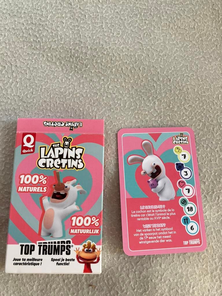 Quick  / The lapins cretins Top Trumps Quick, Een of twee spelers, Ophalen of Verzenden, Nieuw, Quick
