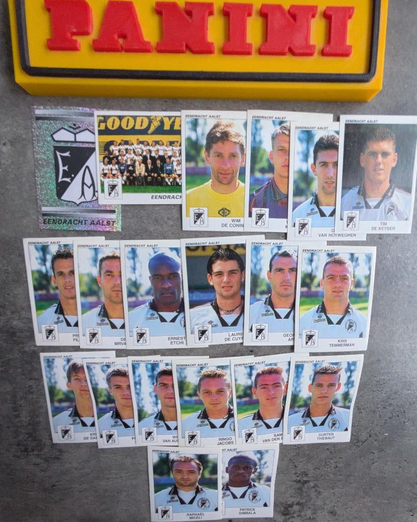 PANINI STICKERS 20X FOOTBALL 2001 AALST EENDRACHT VOETBAL, Verzenden, Nieuw