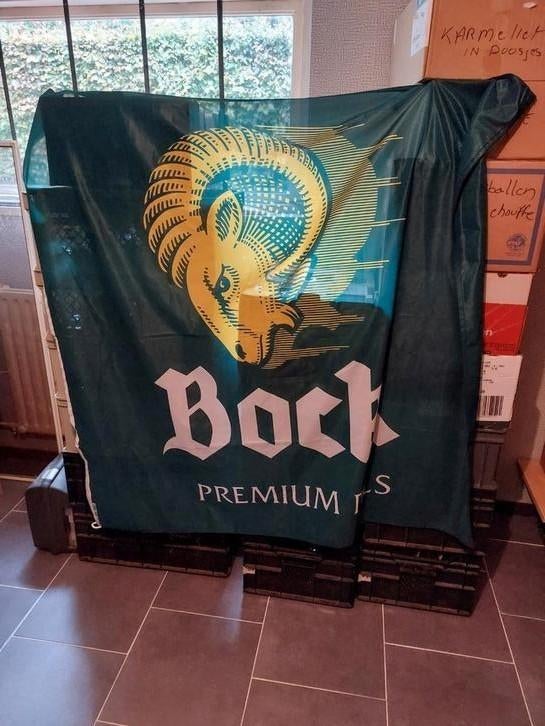 Bock pils vlag, Verzamelen, Biermerken, Ophalen of Verzenden, Zo goed als nieuw, Palm