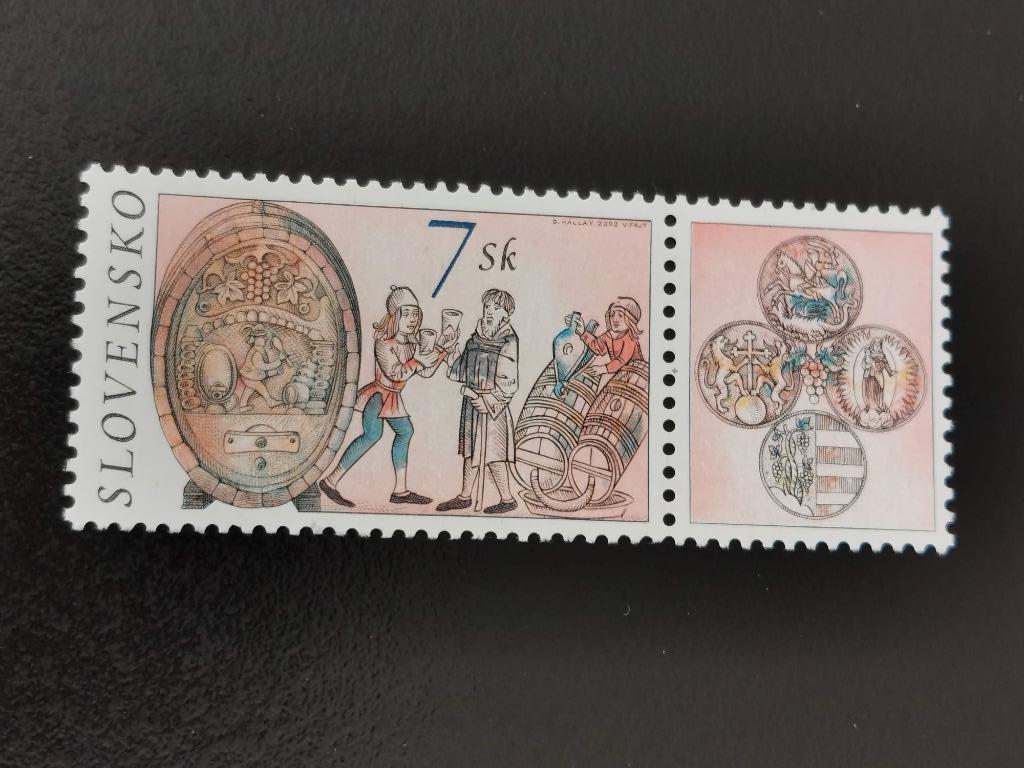 Slovakije 2002 - wijnbouw - met vignet **, Ophalen of Verzenden, Overige landen, Postfris