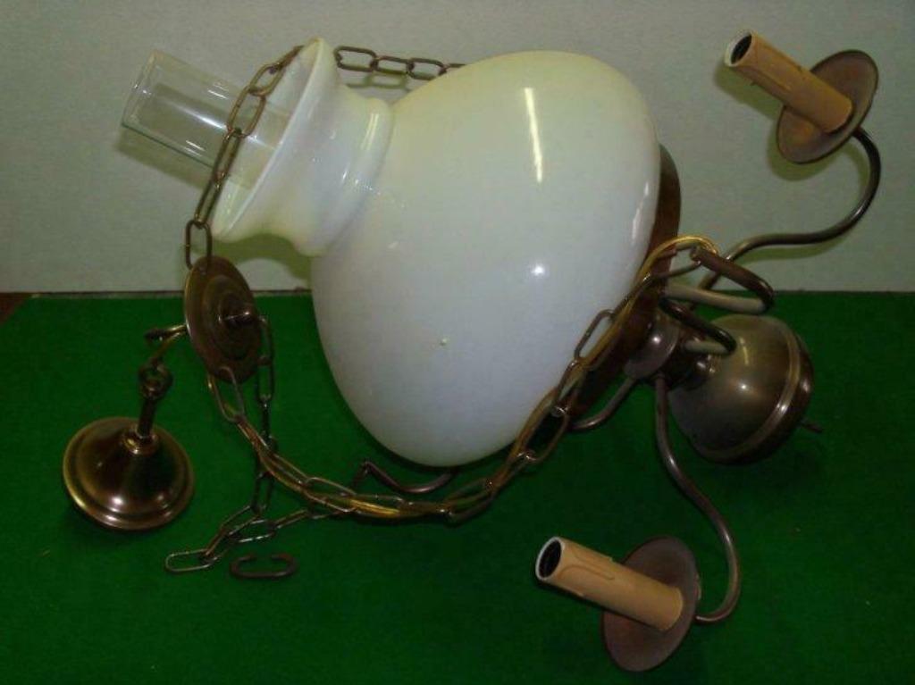 Luster + lampen, Ophalen of Verzenden, Zo goed als nieuw