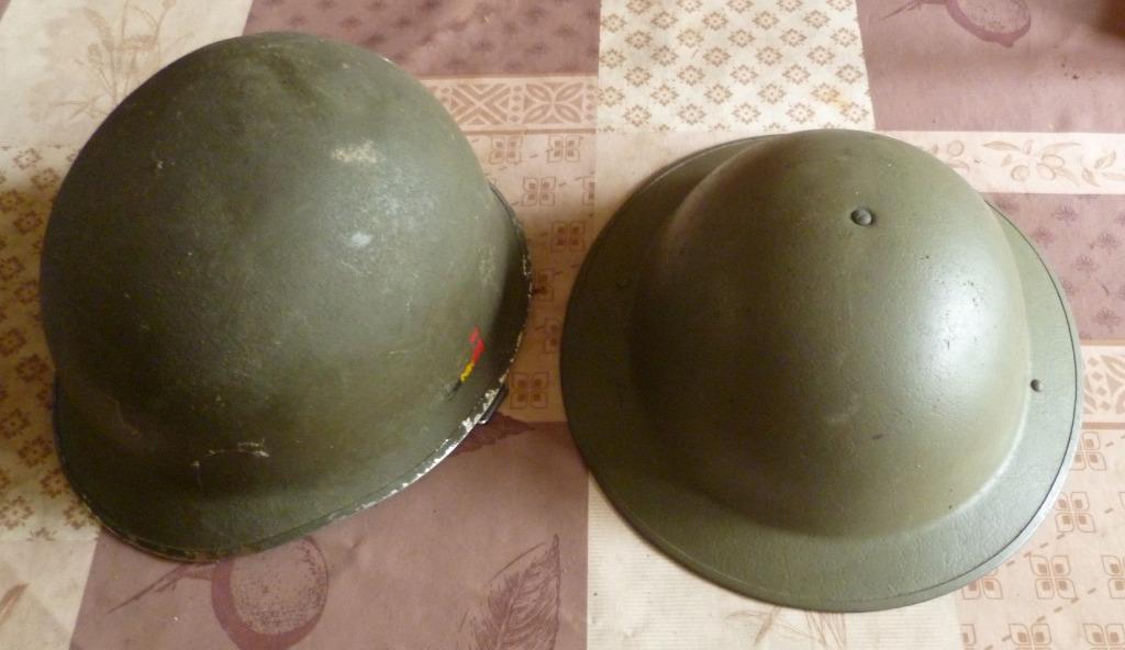 2x legerhelm Belgische / Engelse, Ophalen, Landmacht, Helm of Baret