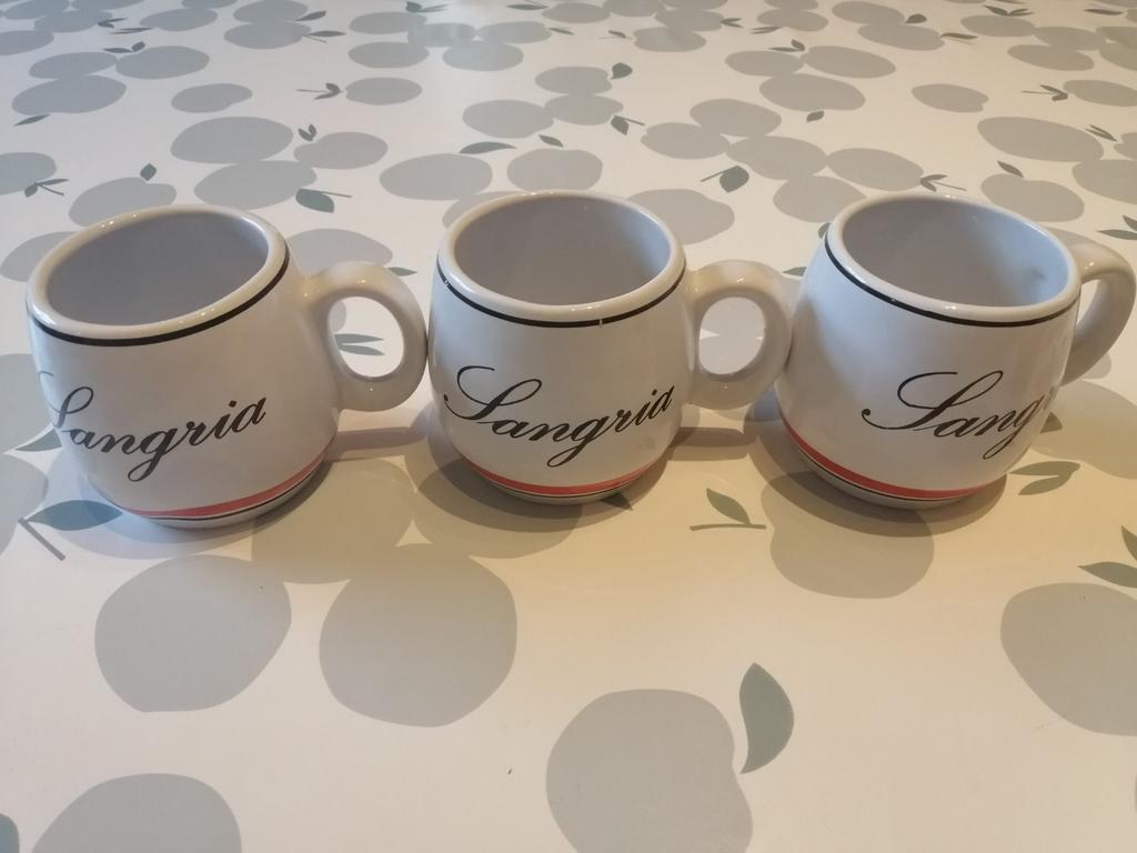 3 tasses Sangria, céramique Waechtersbach, Enlèvement, Comme neuf, Céramique