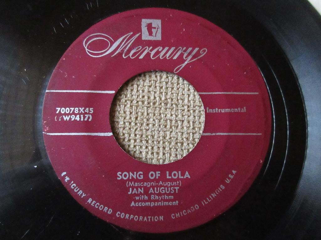 Jan August - Song Of Lola / Habanera, Cd's en Dvd's, Vinyl Singles, Gebruikt, 7 inch, Single, Ophalen of Verzenden