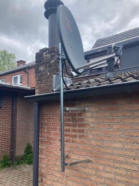 Satellietschotel met 2 x LNB en muurbevestiging, Enlèvement