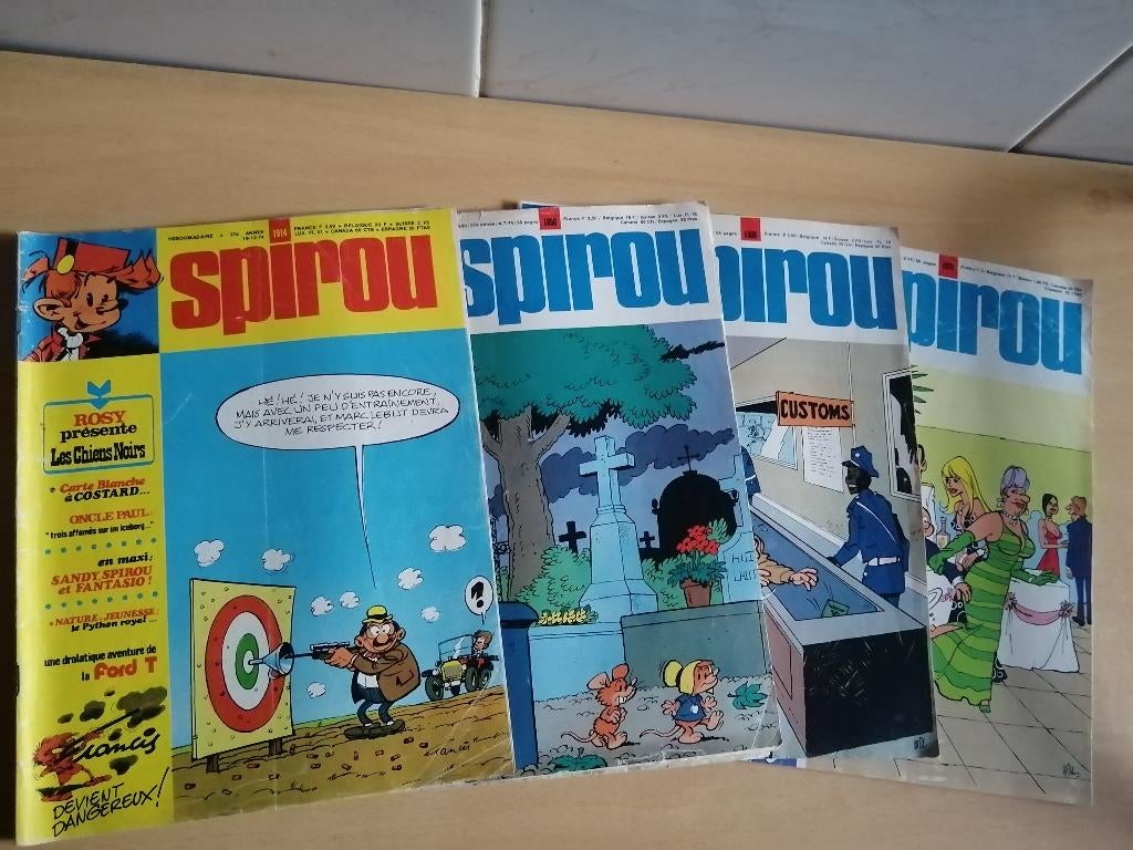 Lot 4 Spirou magazine de 1974, Livres, Enlèvement ou Envoi