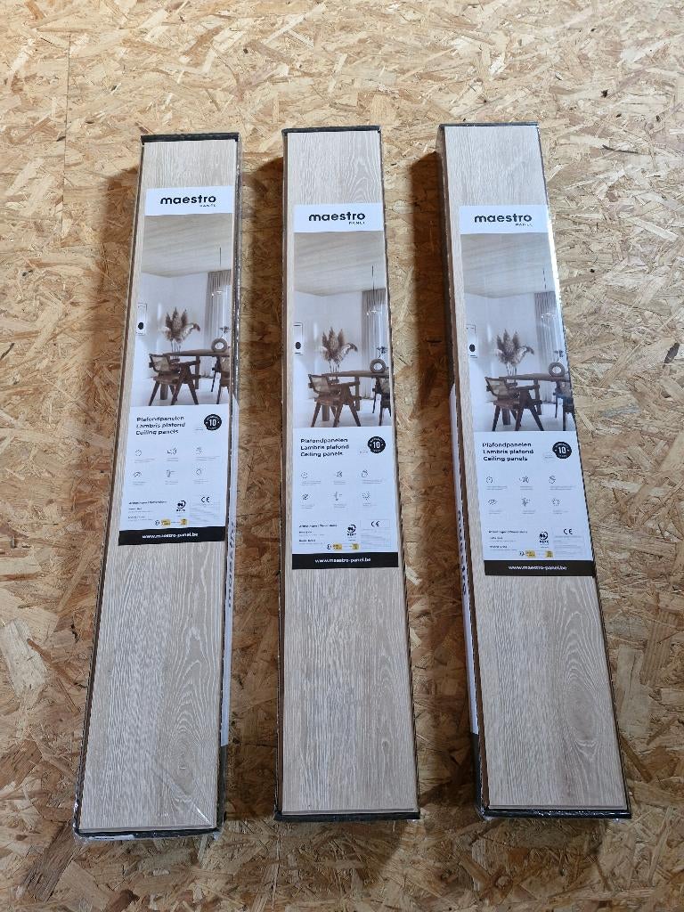 Maestro Plafondpanelen Amber Oak (Eco11), Doe-het-zelf en Bouw, Ophalen, Nieuw, Hout, 20 tot 50 mm