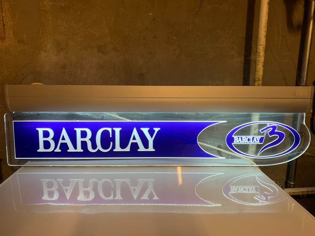 Panneau publicitaire lumineuse Barclay cigarettes/tabac, Enlèvement ou Envoi, Panneau publicitaire
