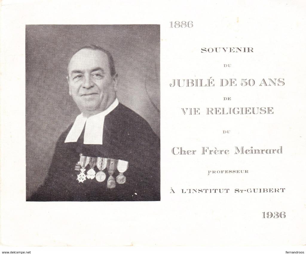 SOUVENIR DU JUBILE DE 50 ANS DE VIE RELIGIEUSE DU FRERE MEIN, Enlèvement ou Envoi, Utilisé, Image, Christianisme | Catholique