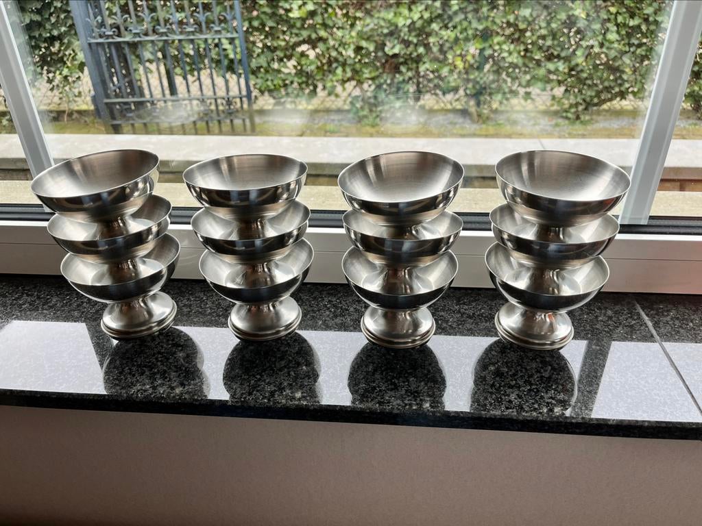 Inox coupes Menagia Baes f rs 18/8 Belgium, Antiek en Kunst, Antiek | Bestek, Ophalen