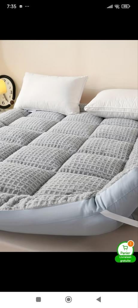 Surmatelas gris 160cm sur 200, Enlèvement, Gris, 160 cm